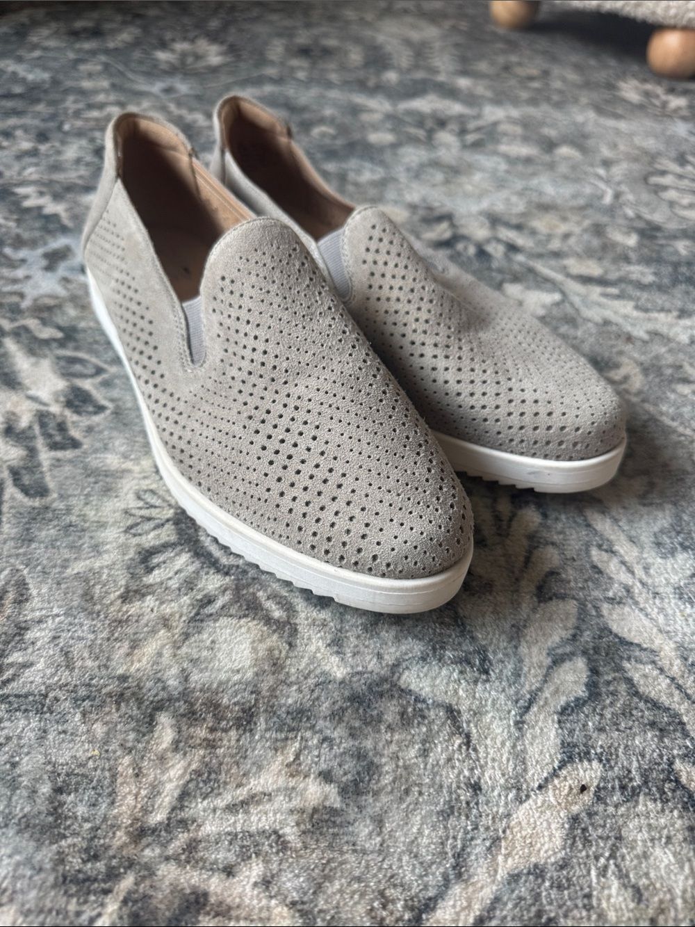 Naturalizer Slip-On Suede Perforated Shoe